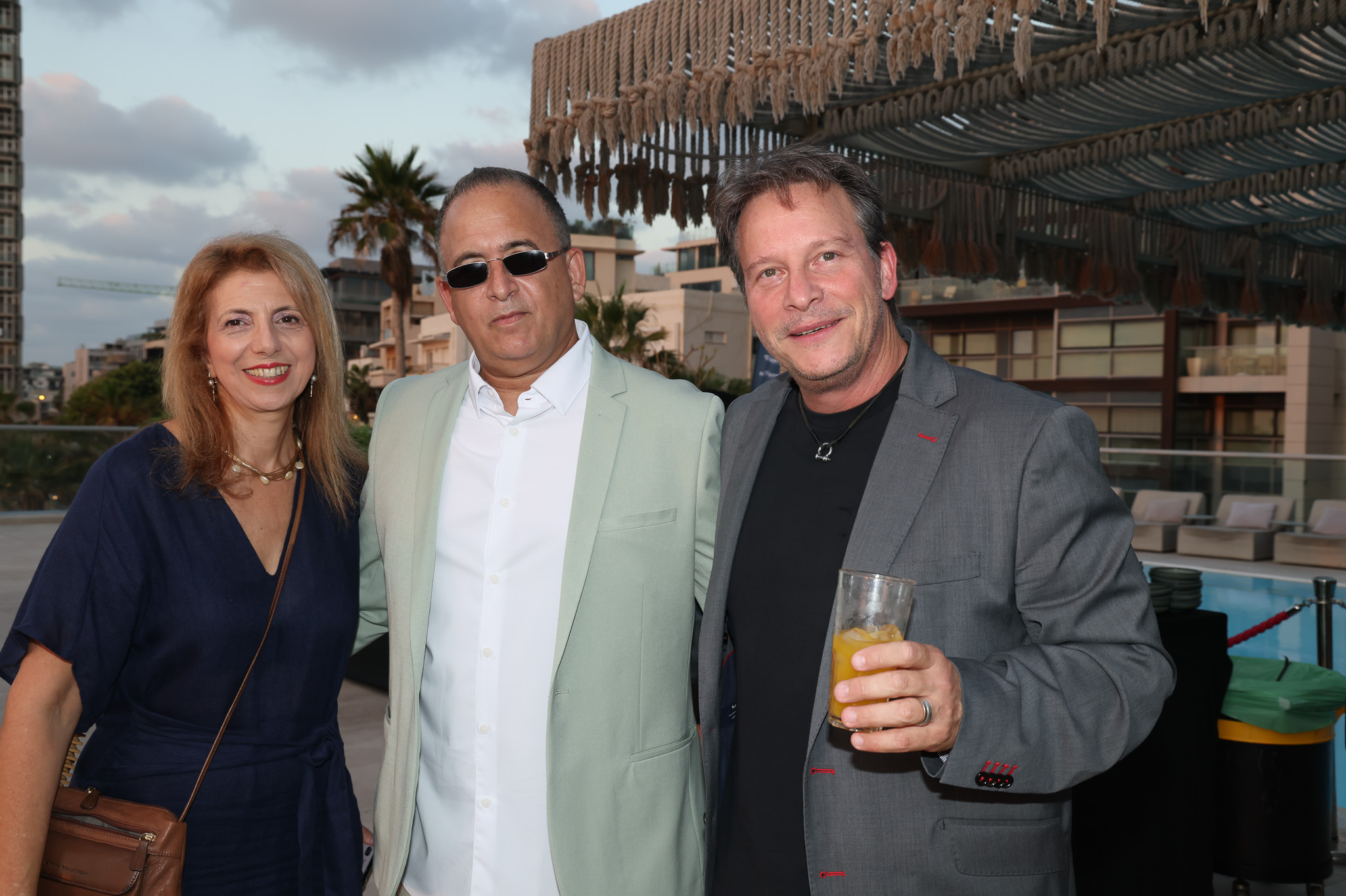 From the right: Reinhardt, Azoulay, and Louisa Verakalas