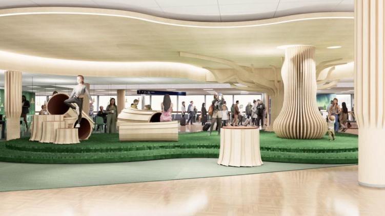 צילום הדמיה: the new area at Helsinki Airport