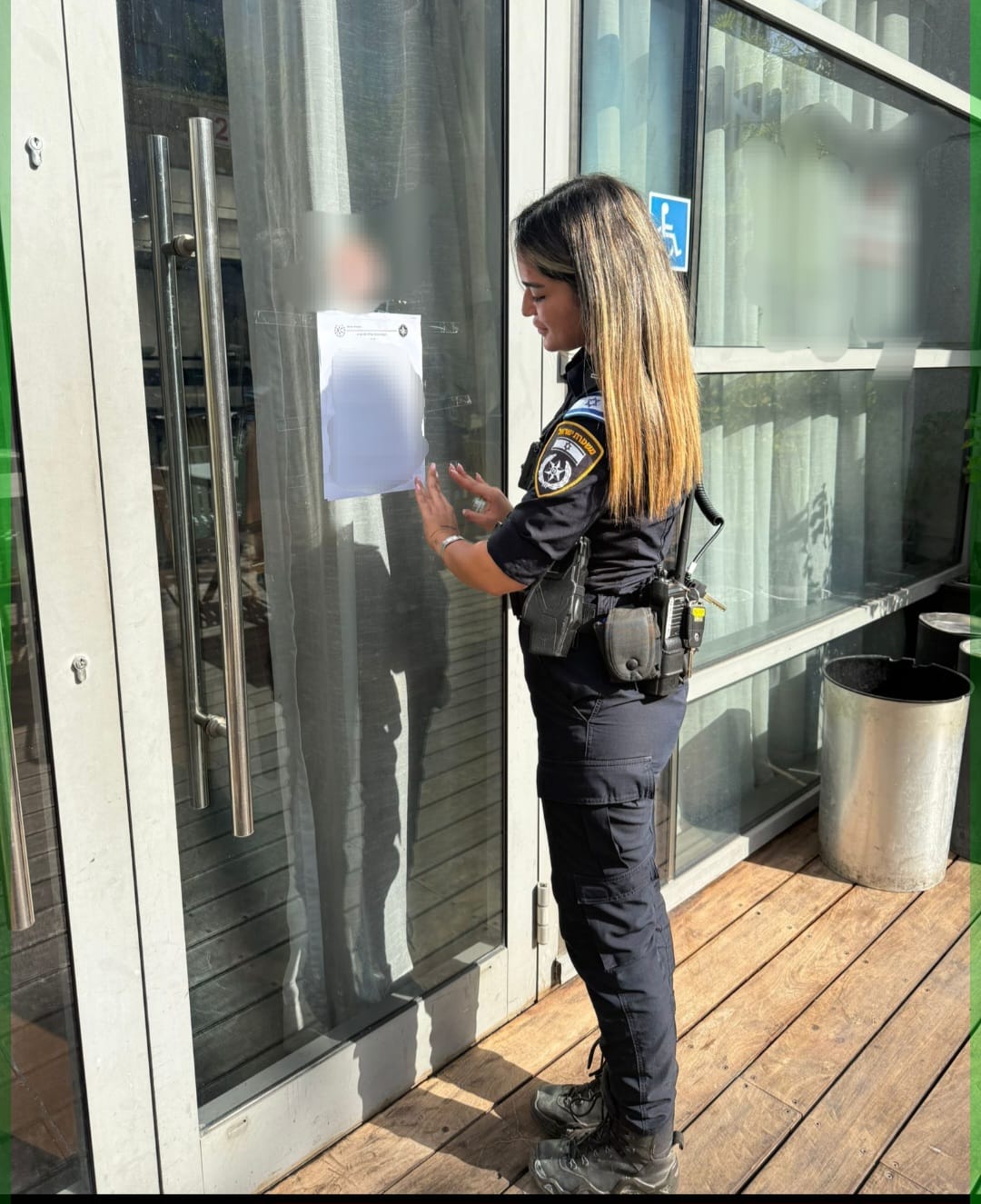 סגירת העסק. צילום: דוברות המשטרה