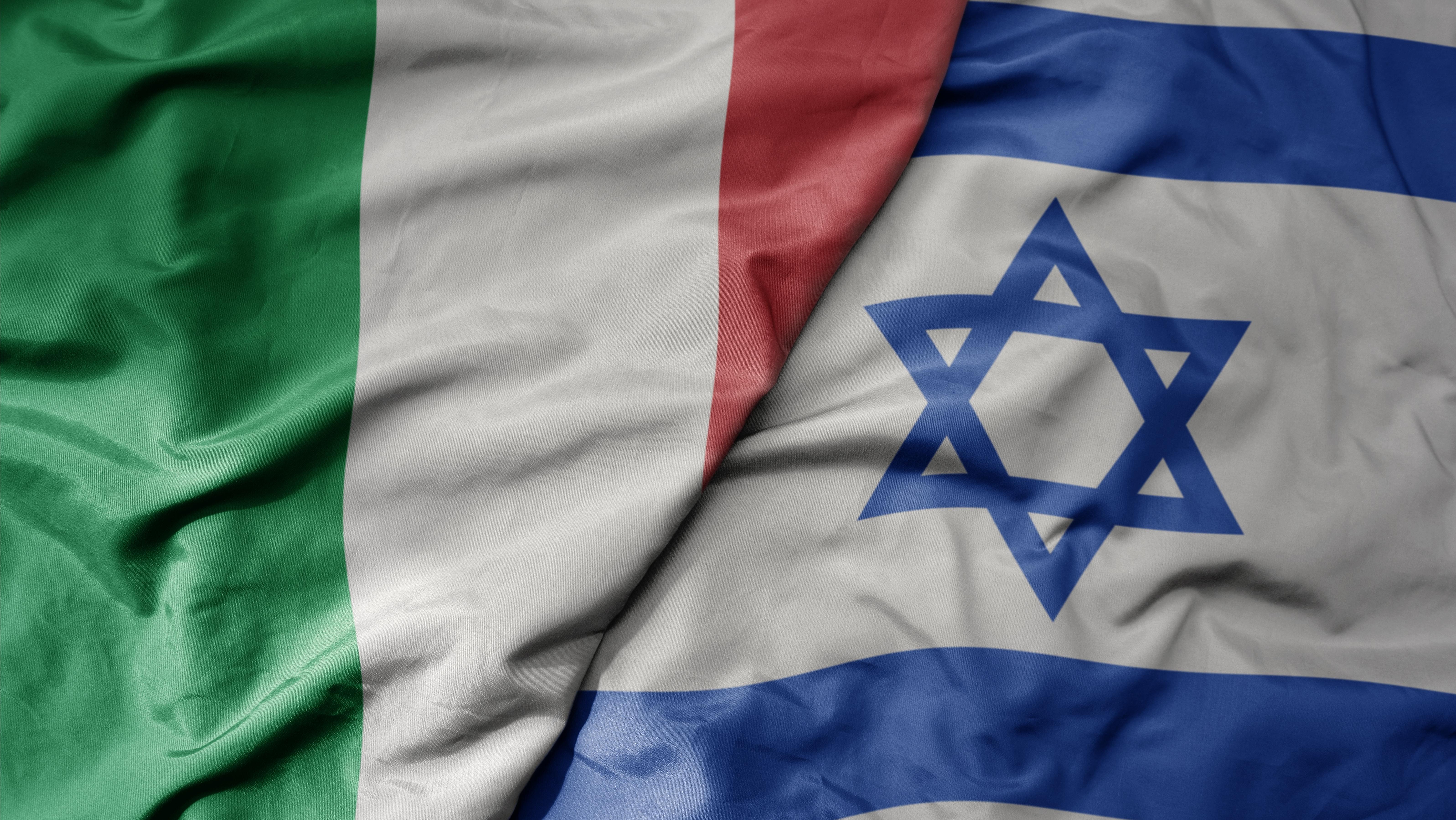 דגל איטליה דגל ישראל