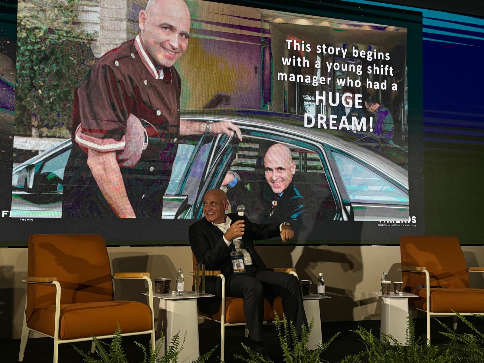 David Fattal on stage. Photo: Courtesy of Fattal Hotel Chain