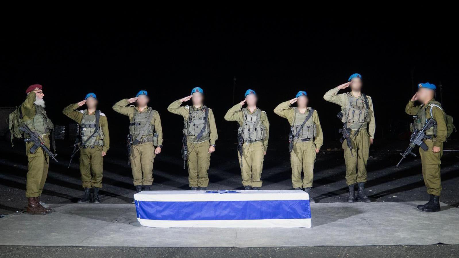השבת ארונו של טל חיימי ז״ל (צילום: באדיבות צה״ל)