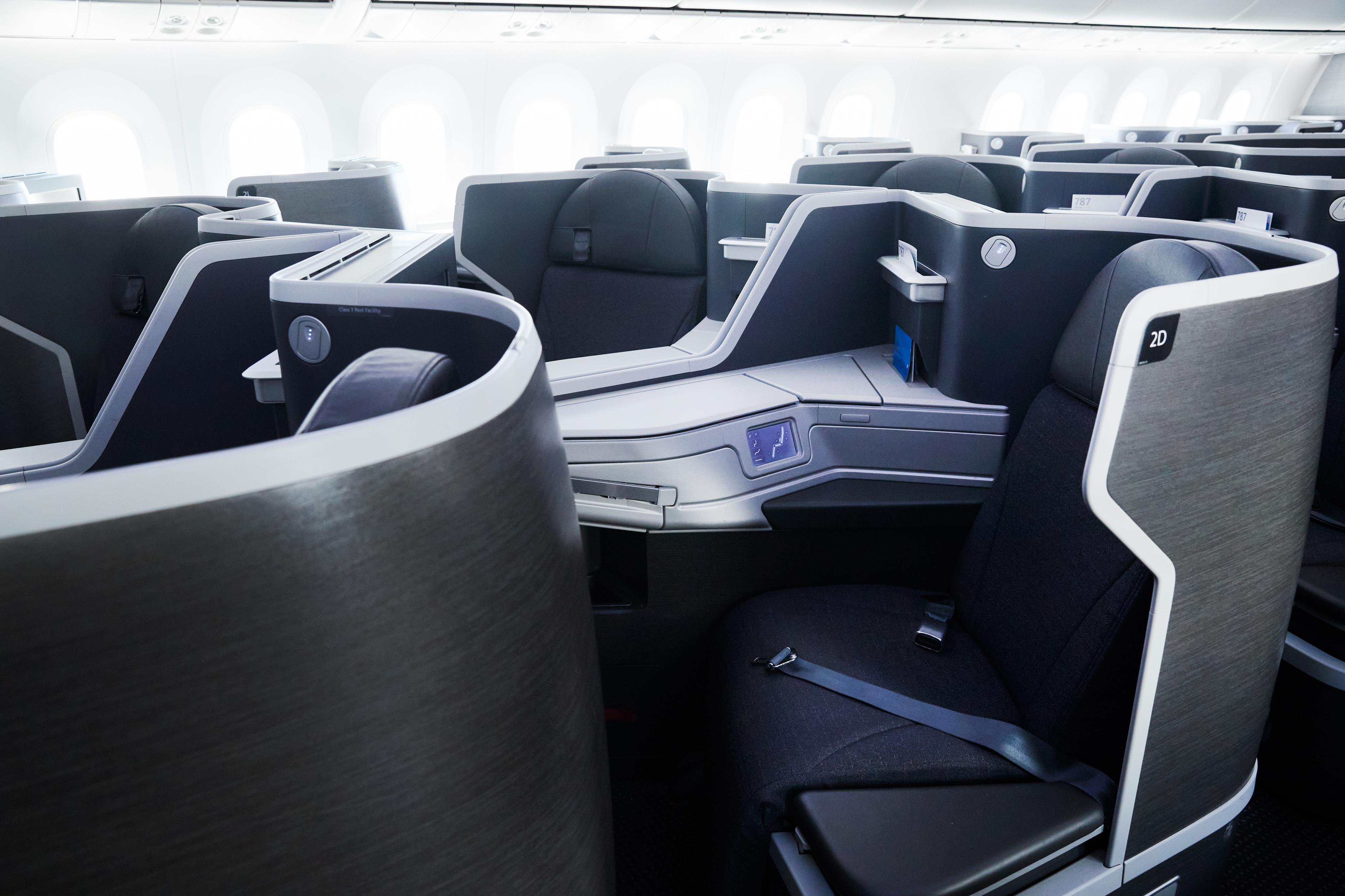 American Airlines business class seats in 777 aircraft. Photo: American Airlines
