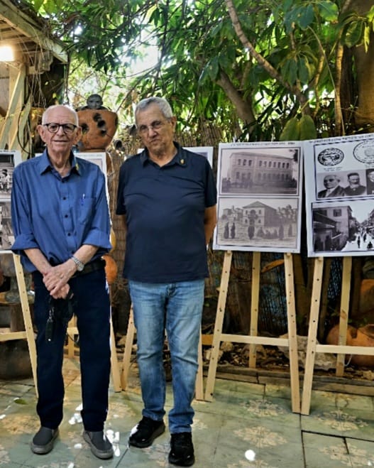 מנו כהן נשיא ארגון בני ברית ישראל, ודניאל גרץ הנשיא לשעבר. צילום: מנחם ריבל
