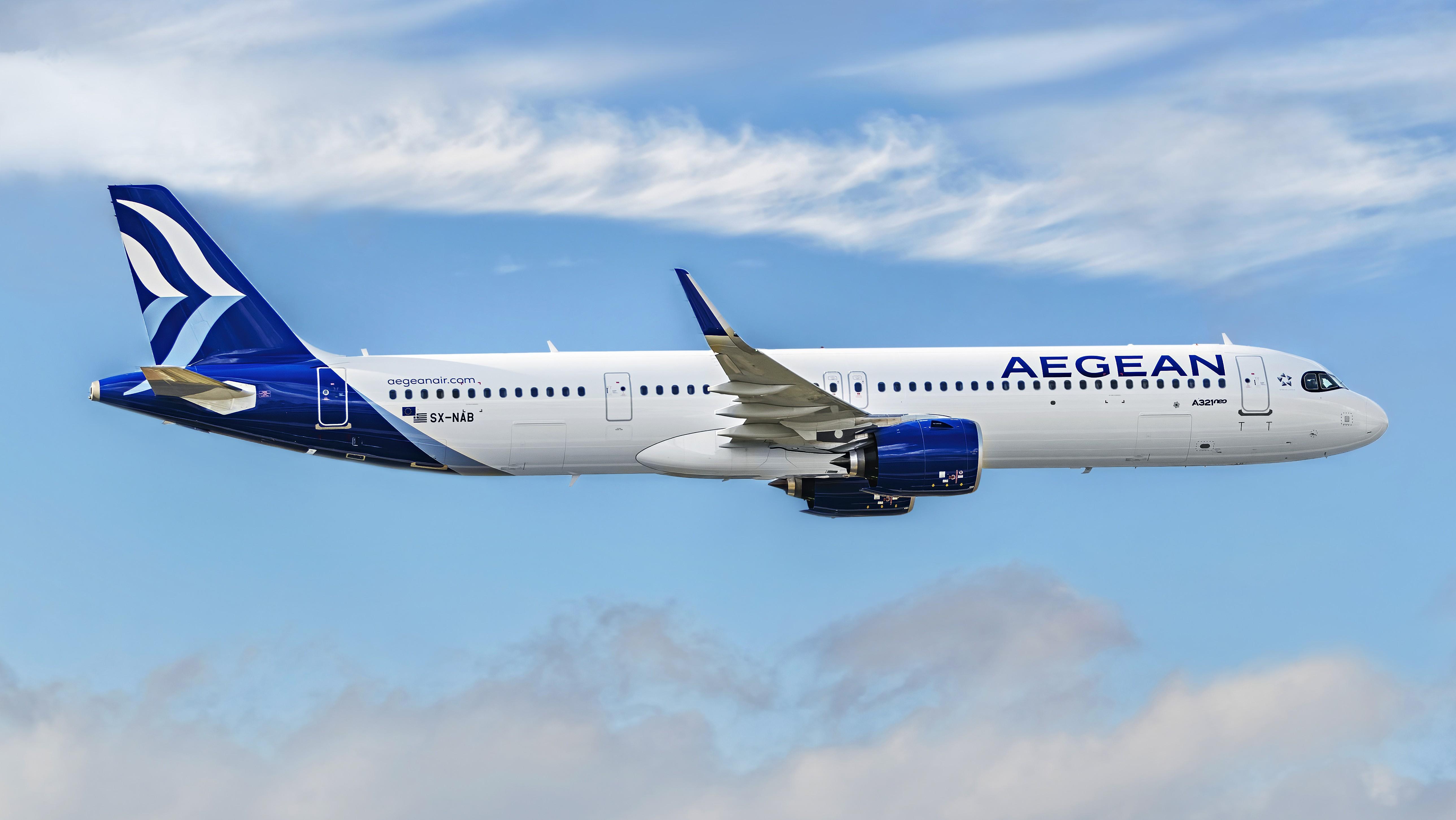 מטוס A321neo של Aegean. צילום: AEGEAN