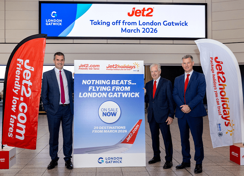 אירוע ההשקה של פתיחת בסיס JET2 ב-Gatwick. צילום: JET2