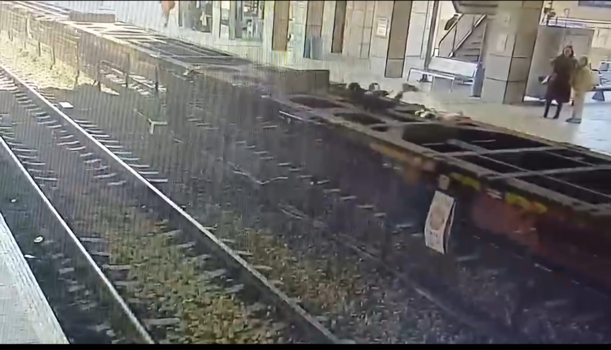 תיעוד התקרית. צילום: מוקד הבטחון של רכבת ישראל