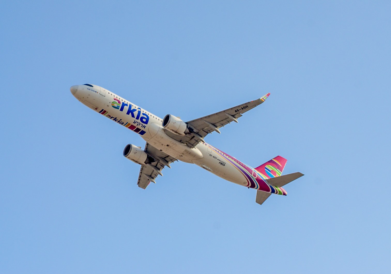 איירבוס A321neo של ארקיע. צילום: אחיה בלמס