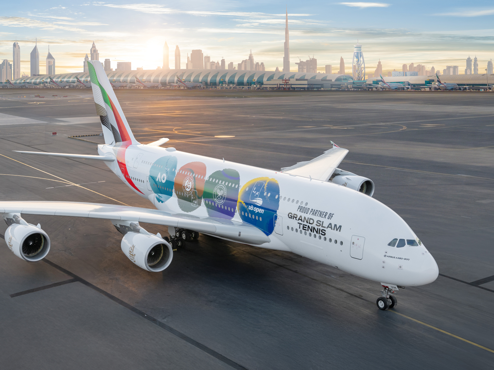 Grand Slam A380. Photo: Emirates