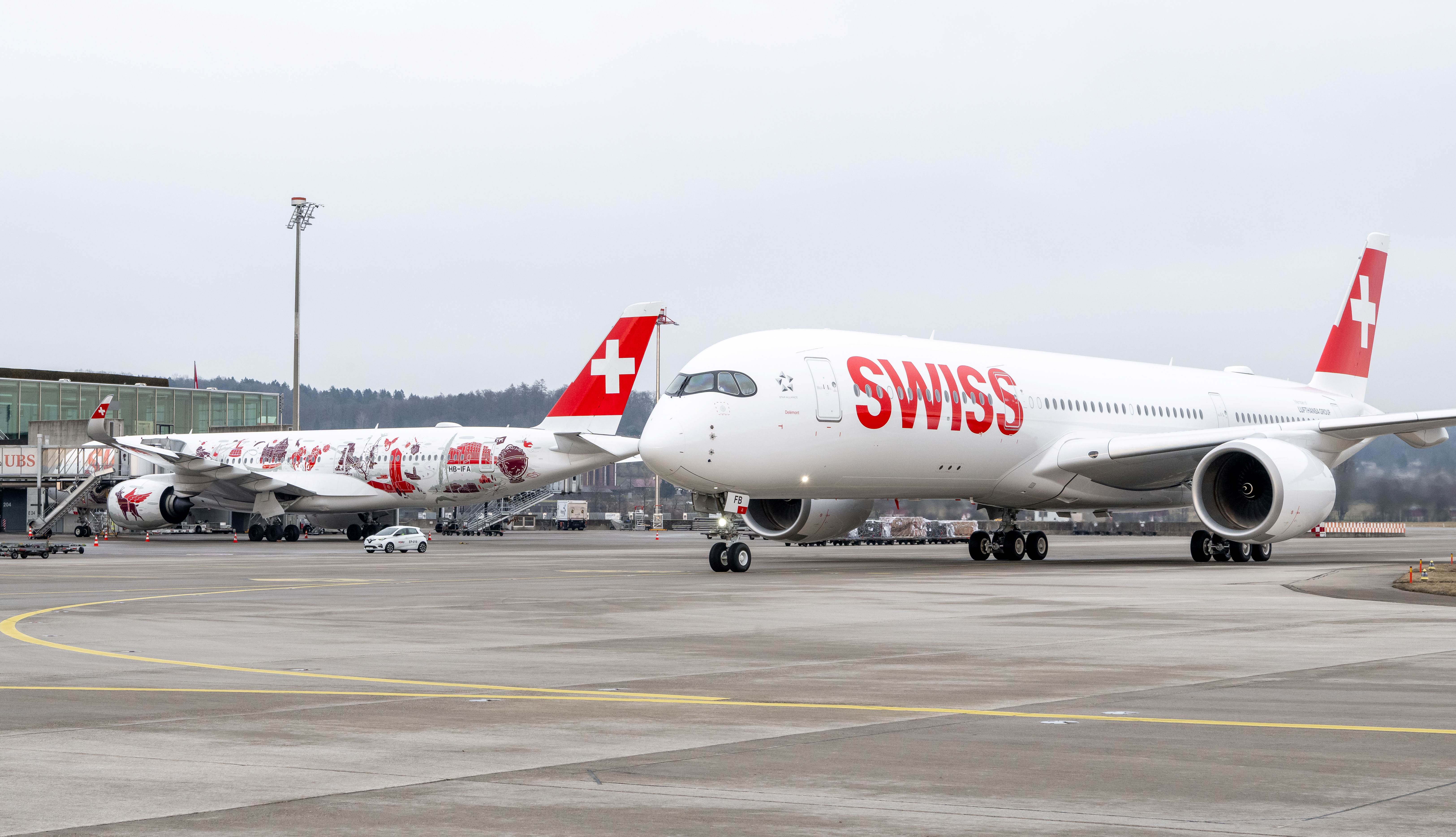 SWISS' new Airbus A350‑900. Photo: SWISS