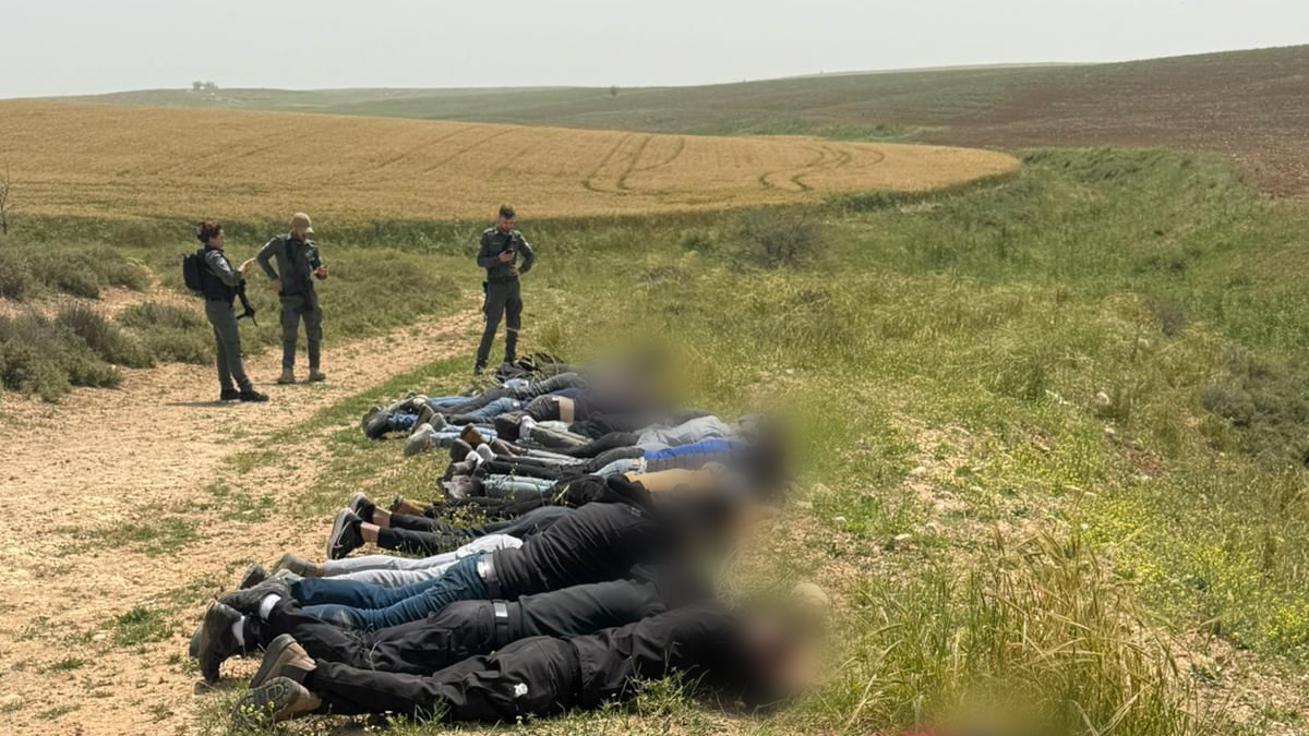 כ-25 שוהים בלתי חוקיים נעצרו לאחר מרדף בדרום